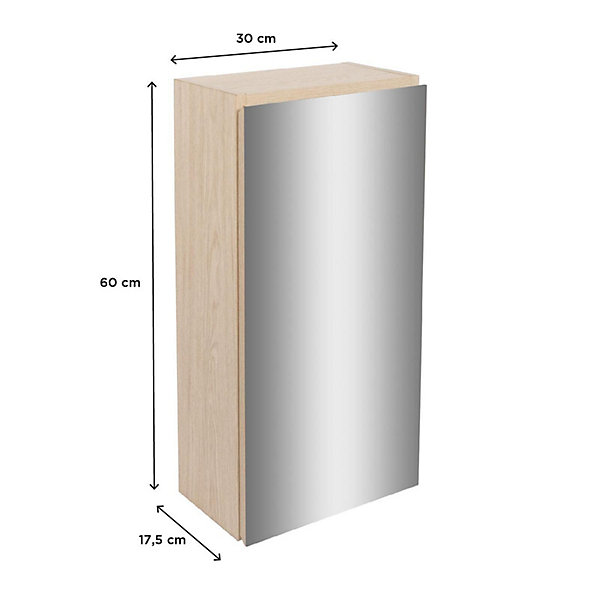 Armoire de toilette d'angle avec miroir WILL