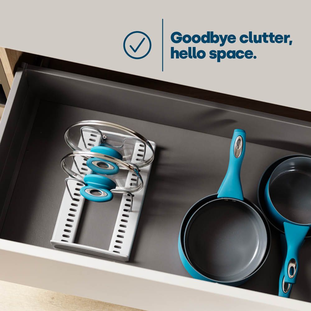 LIVIVO Adjustable Pan Lid Holder Kitchen Storage Rack