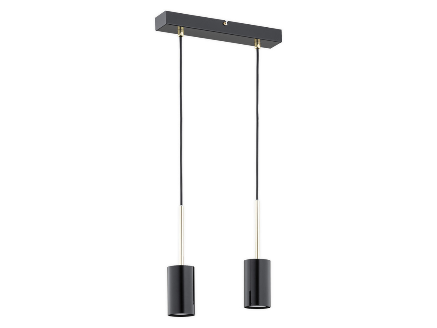 Lampa wisząca Frigga 2-punktowa stalowa czarna