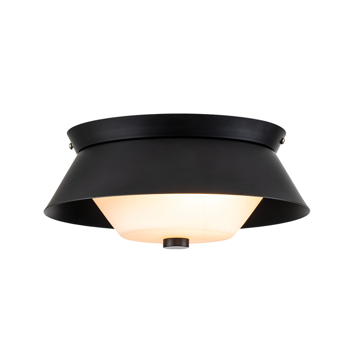Plafonczarno-biały okrągły 25,4cm Bowtie 2xE14x40W IP44 Elstead