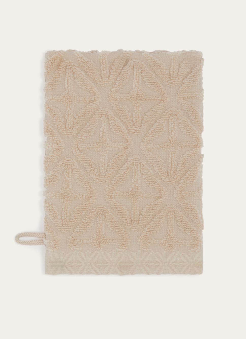 GANT DE TOILETTE JULIAN EN VELOURS BEIGE