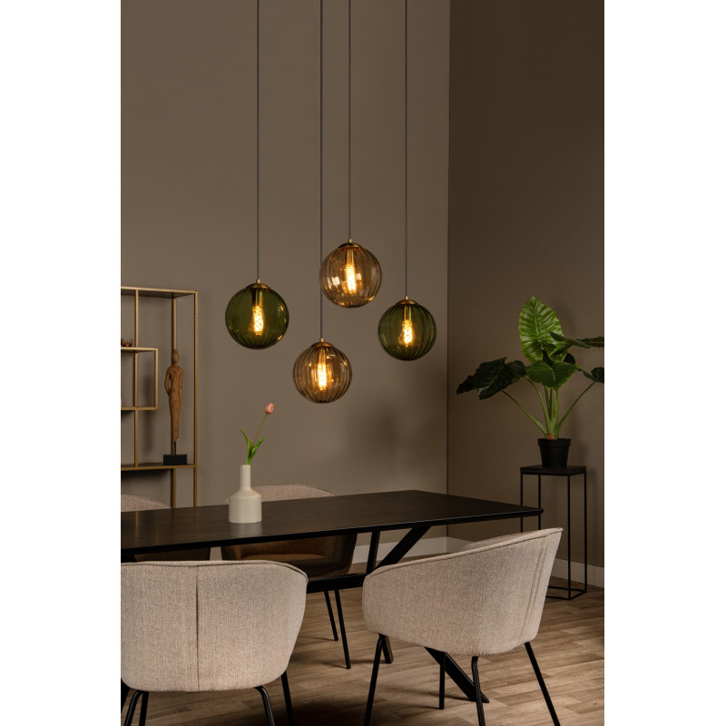 Suspension Monsaraz verte E27 4 x 40 W LUCIDE