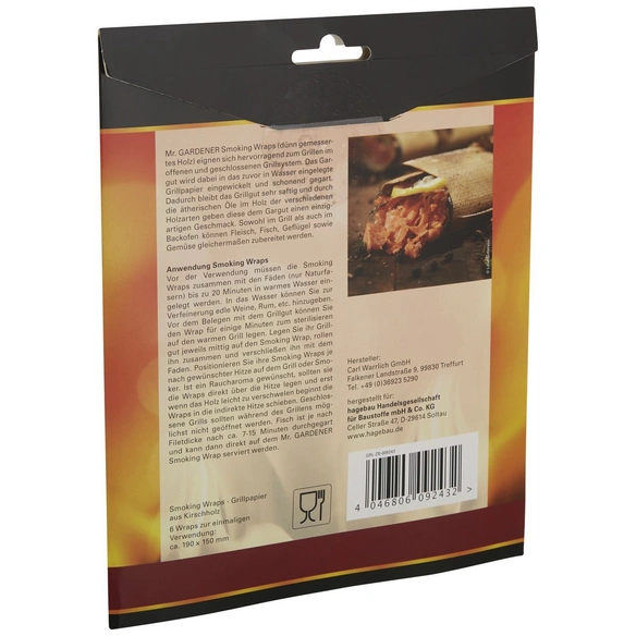 Smoking Wraps, Kirschholz, 6 Stk.