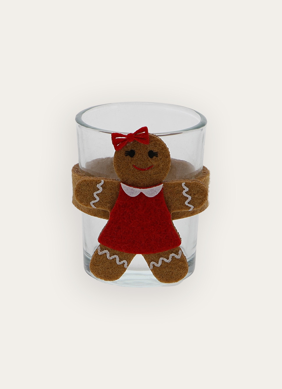 LOT 2 PHOTOPHORES DE NO&Euml;L MR & MME PAIN D'ÉPICES BRUN