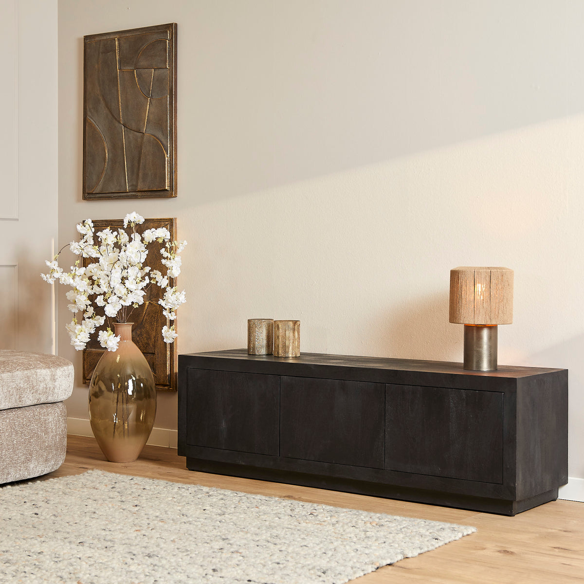 Starfurn tv meubel Brussel - zwart - 42x150x46cm
