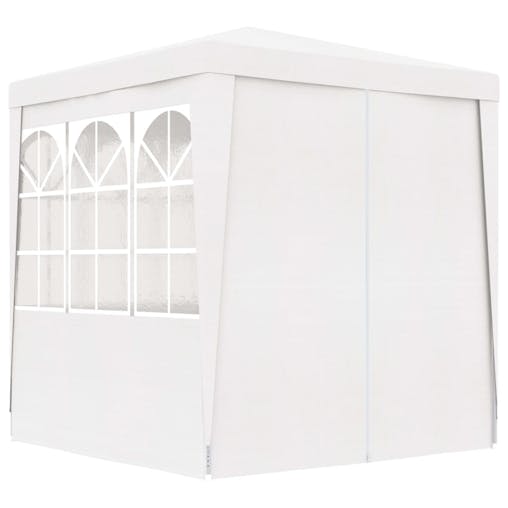 NNEVL Professional Party Tent with Side Walls 2x2 m White 90 g/m&sup2;