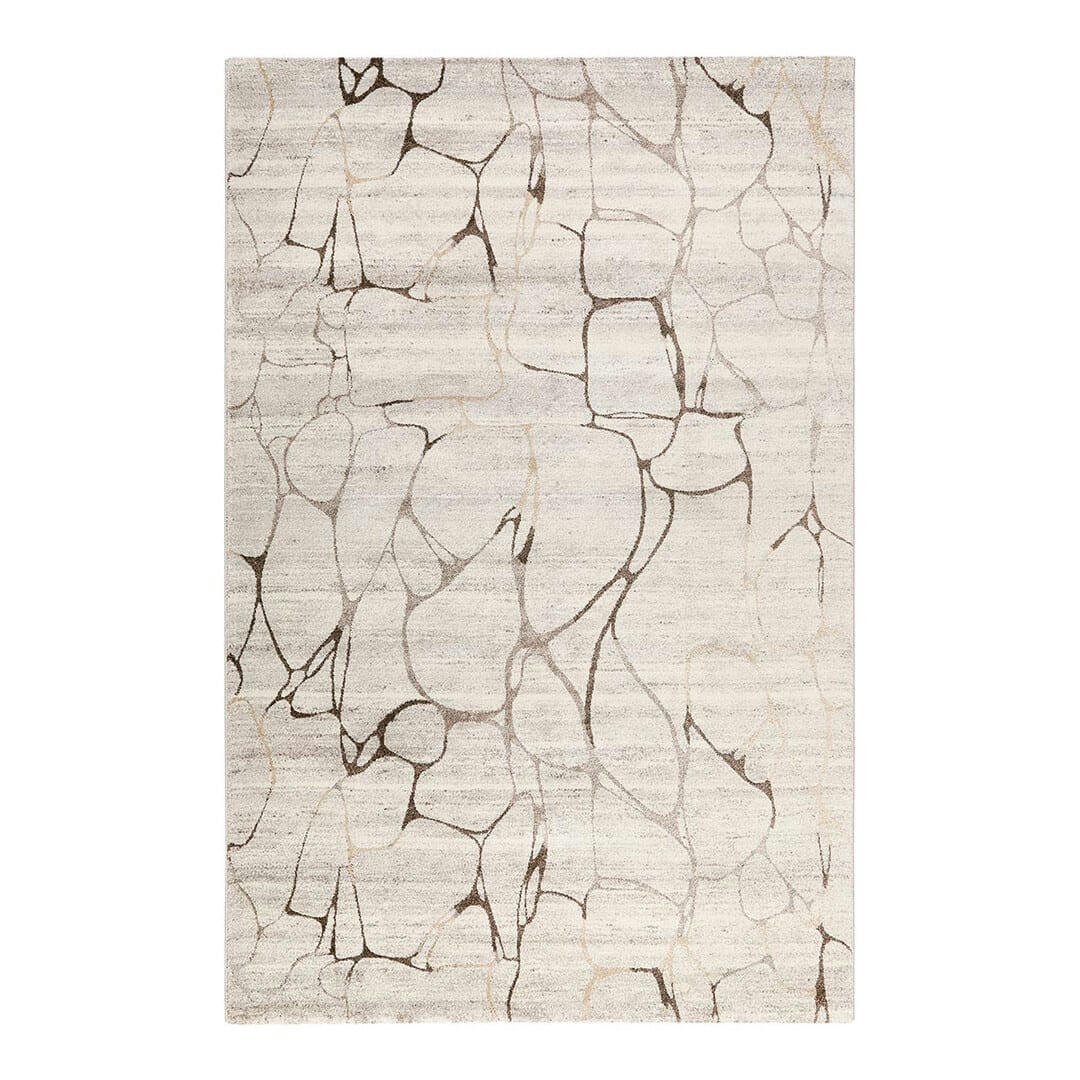 FIELDS - Tapis  design en polypropylène beige 80x150