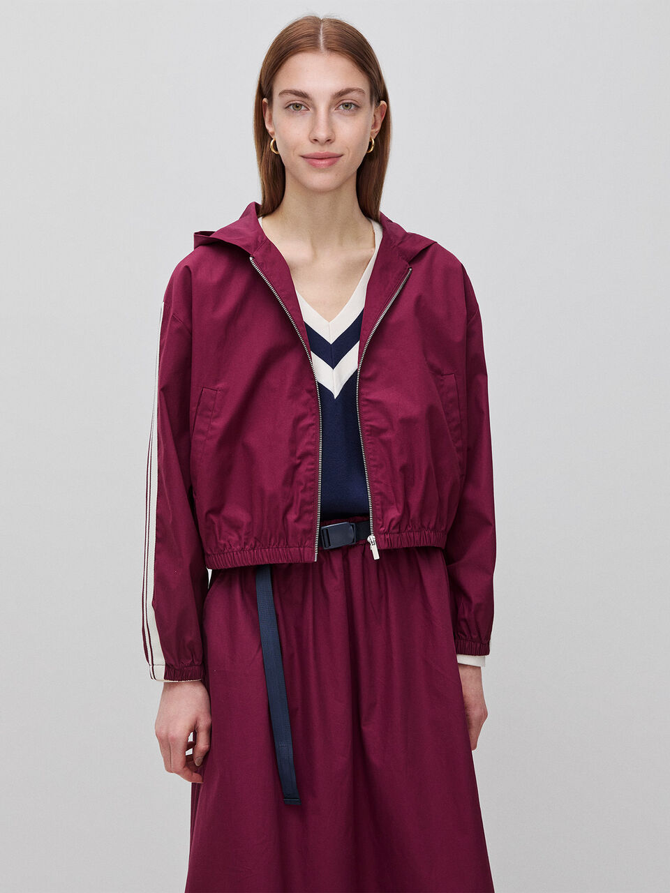 Canvas jacket with hood