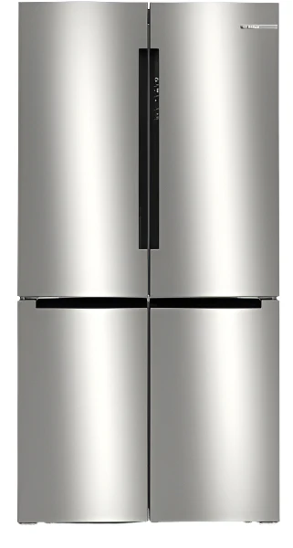 Bosch Side by Side, 4Door Fridge, 90.5cm, 605Lit, Series 4, Stainless Steel
