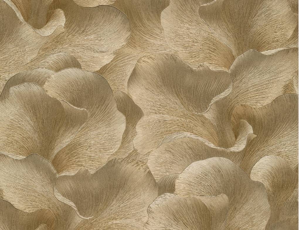 Vliestapete Blume Gold