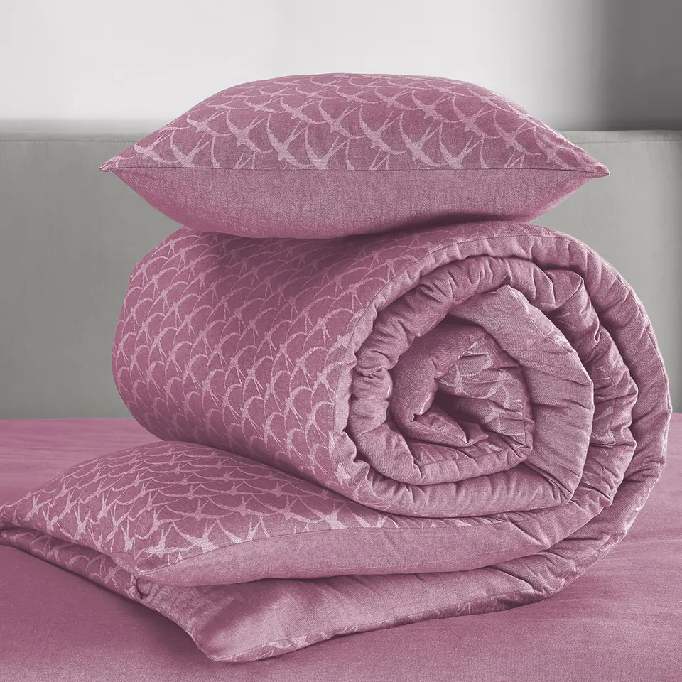 De Witte Lietaer Dekbedovertrek Birds Lilac - 140 x 200/220 cm - Flanel