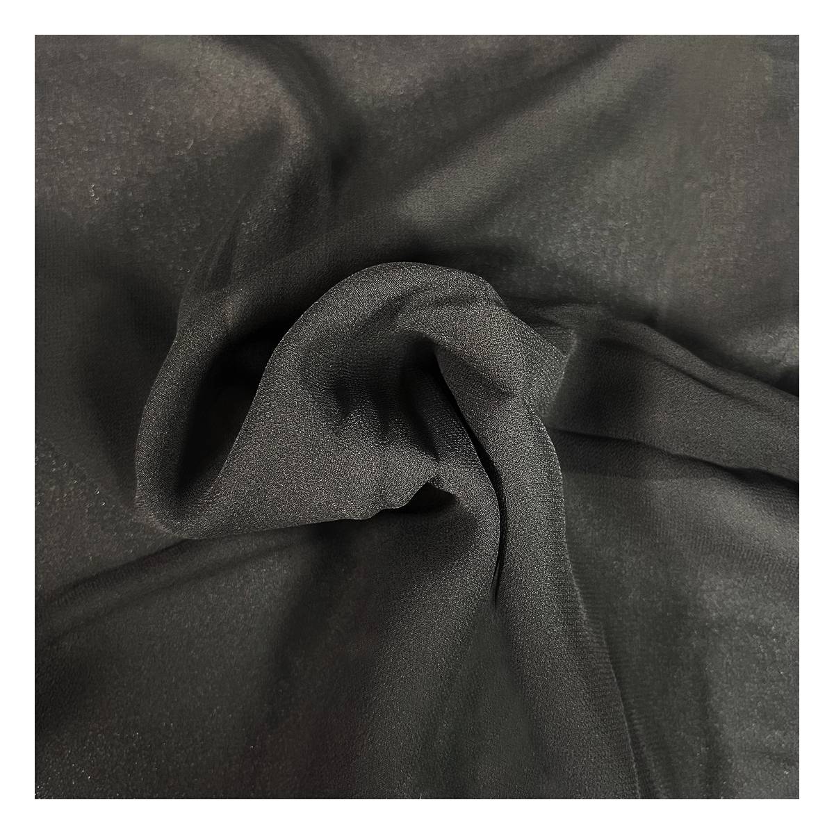 Black Crepe Georgette Fabric by the Metre