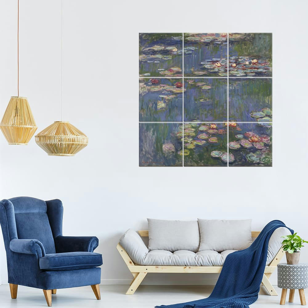 - Tableau Nymphéas - Claude Monet 150x150cm