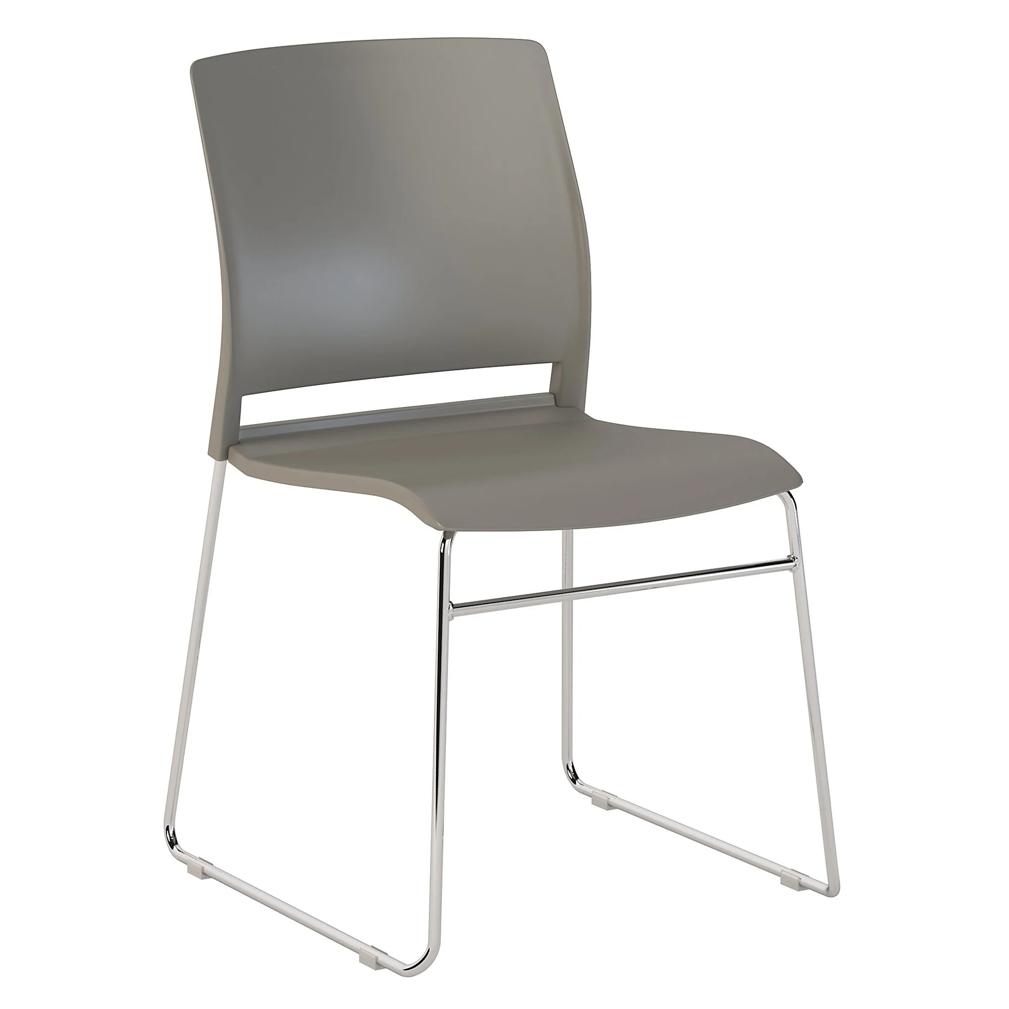 Bush Business Furniture Corporate Stackable Chairs Set of 2 in Gray