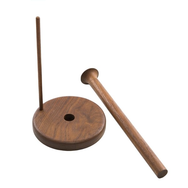 Teak Stand-Up Paper Towel Holder - 13-1/2" H x 5-7/8" Dia.