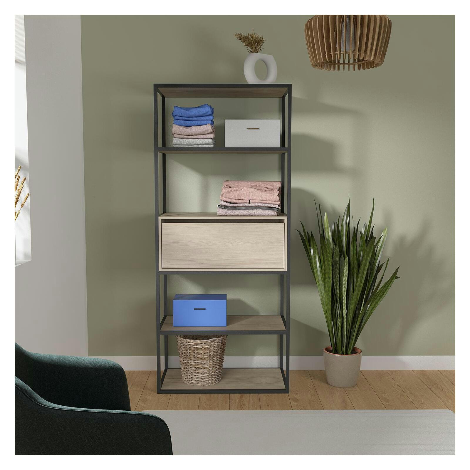 OSLO - Portant vêtements bois et métal L80 x H184,5 cm