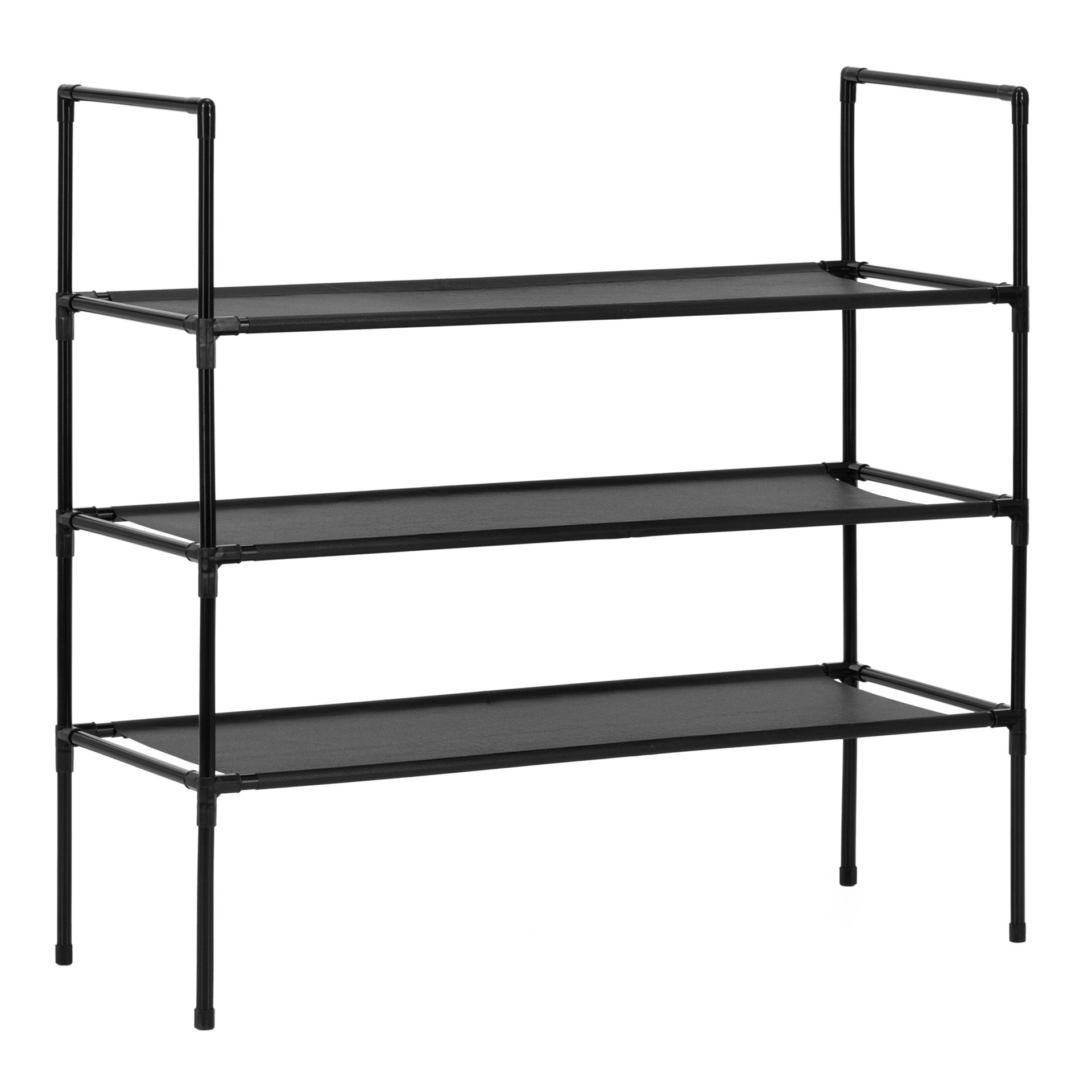 Stojak na buty 3 poziomy regał na obuwie szafka metalowa 70x72x28 cm