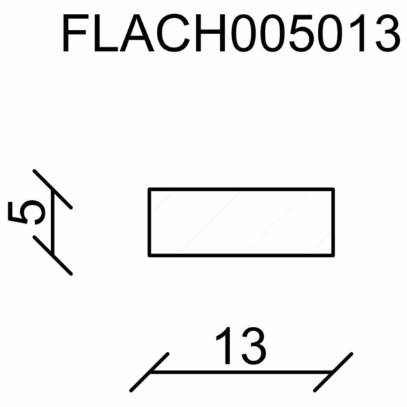 Flachleiste, Kiefernholz natur, LxHxT: 240 x 1,3 x 0,5 cm