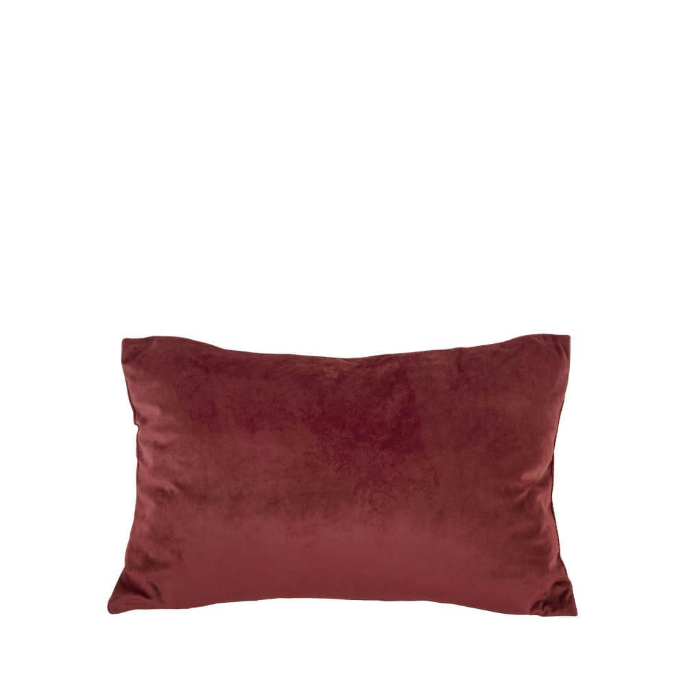 RIBBED - Coussin en velours à motifs chevrons 40x60cm bordeaux