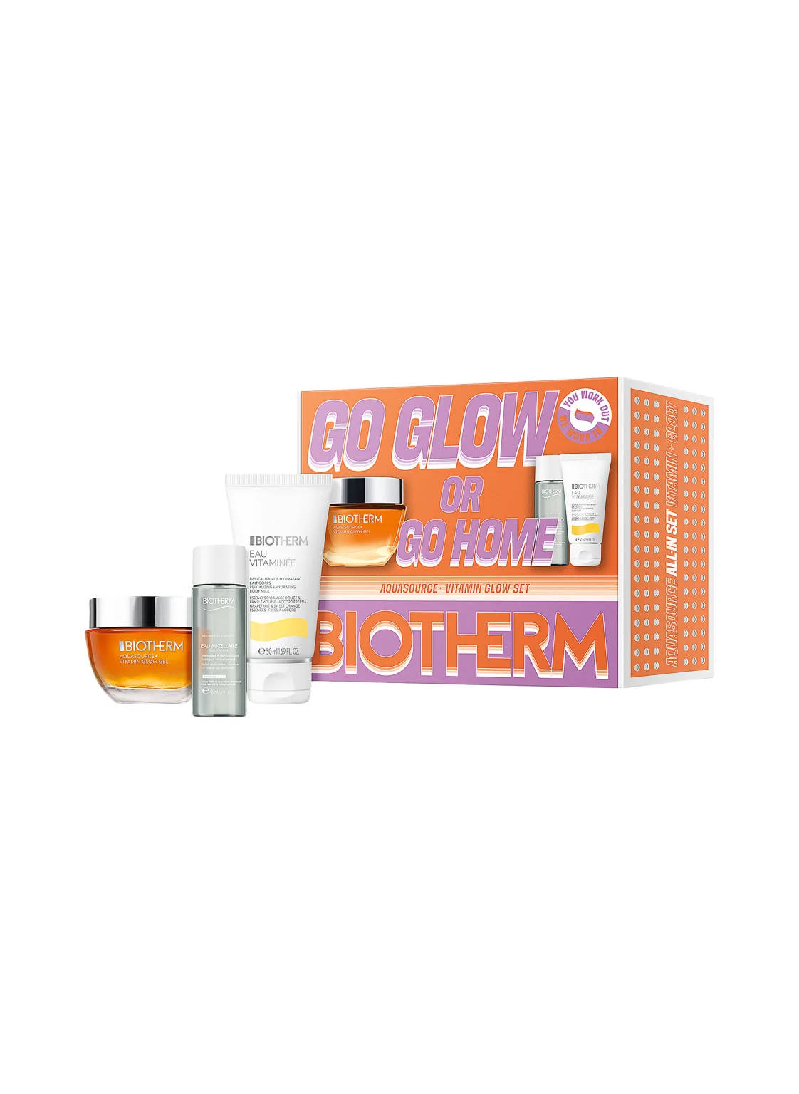 BIOTHERM AQUASOURCE   VITAMIN GLOW GEL ROUTINE SET