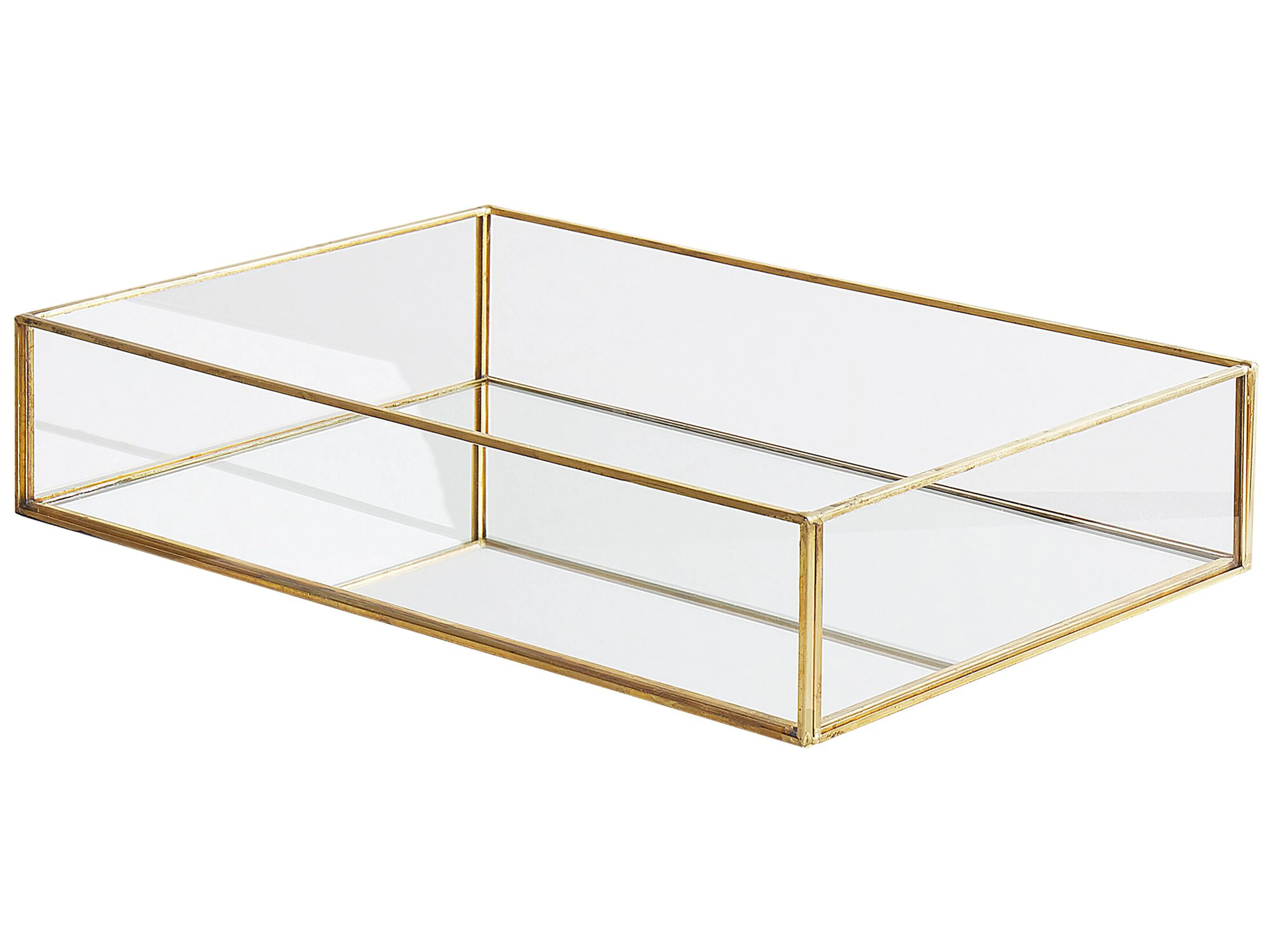 Decorative Tray GRENOBLE Glass Gold