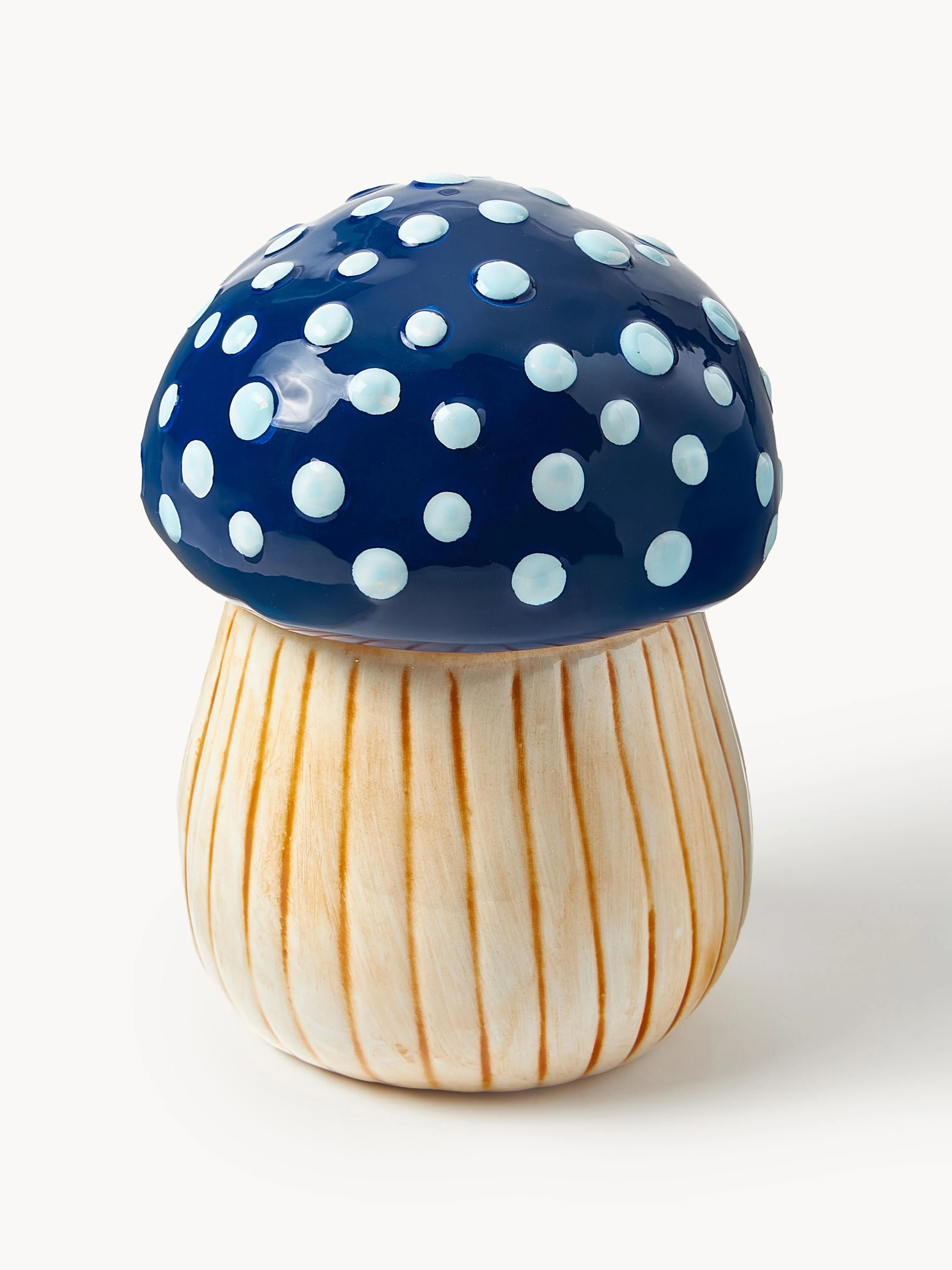 Handbemalte Aufbewahrungsdose Magic Mushroom aus Dolomit