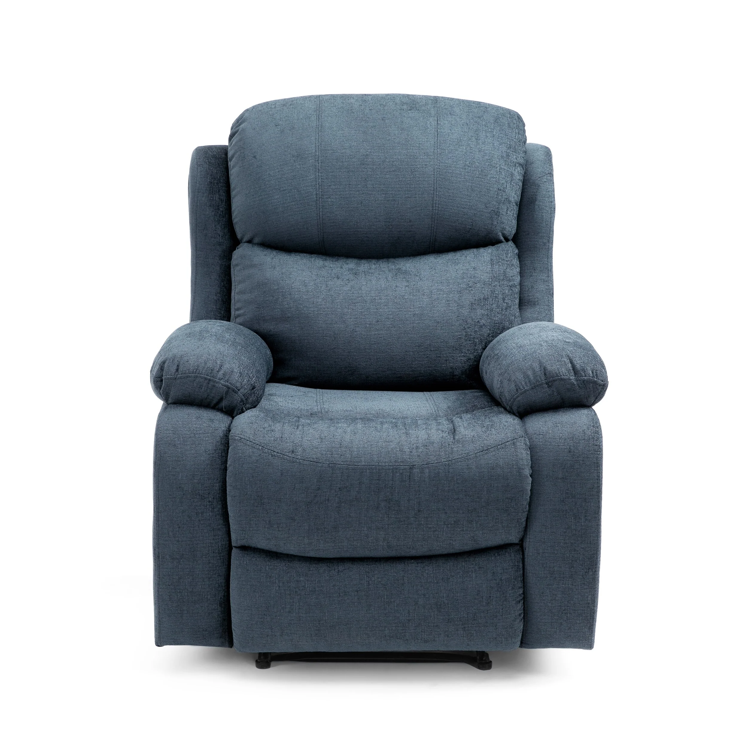 Grey Massage Recliner with Heat & Manual Recline