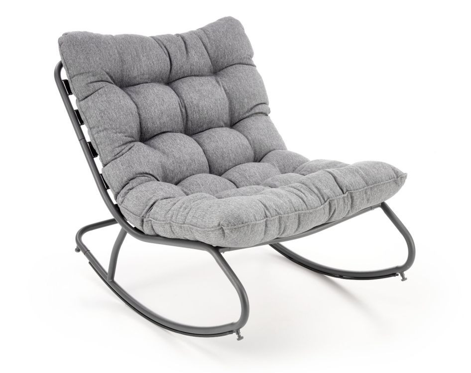 Fotel bujany GATTO szary