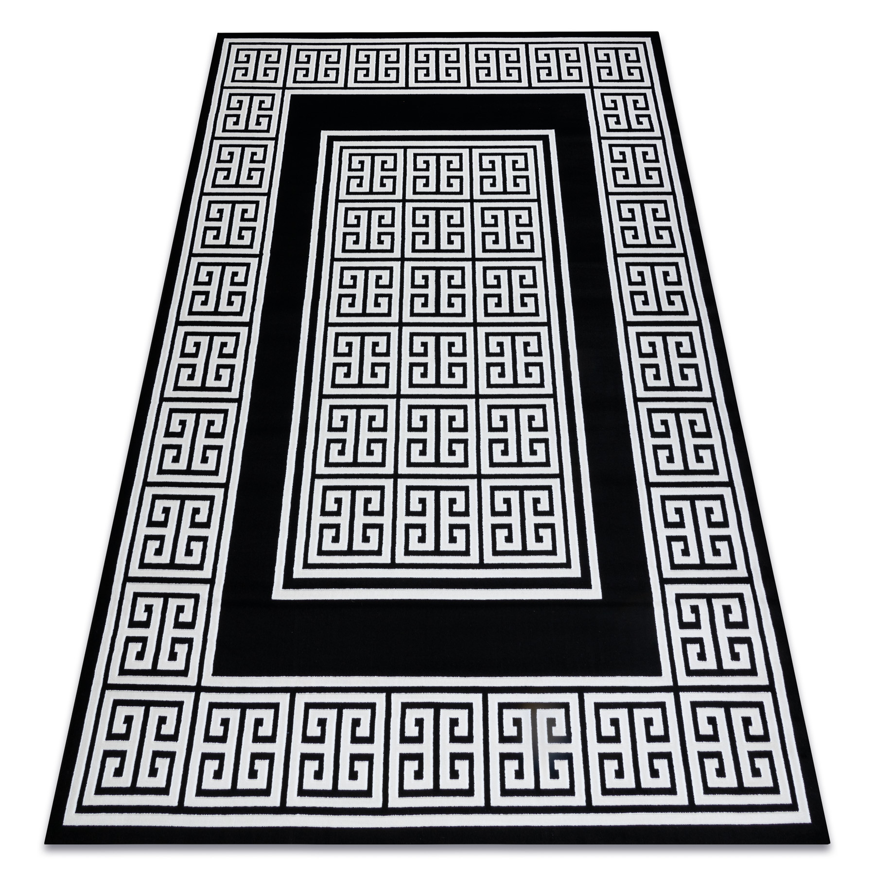 Dywan GLOSS nowoczesny6776 85 stylowy, ramka, grecki klucz 80x150 cm