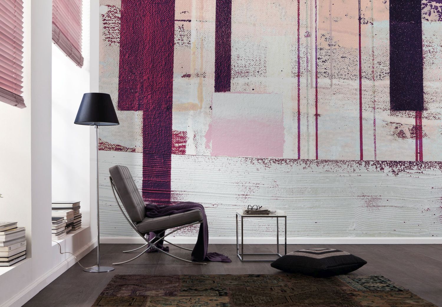 Sanders & Sanders fotobehang brandende horizon fuchsia roze en zacht roze - 500 x 280 cm - 612489
