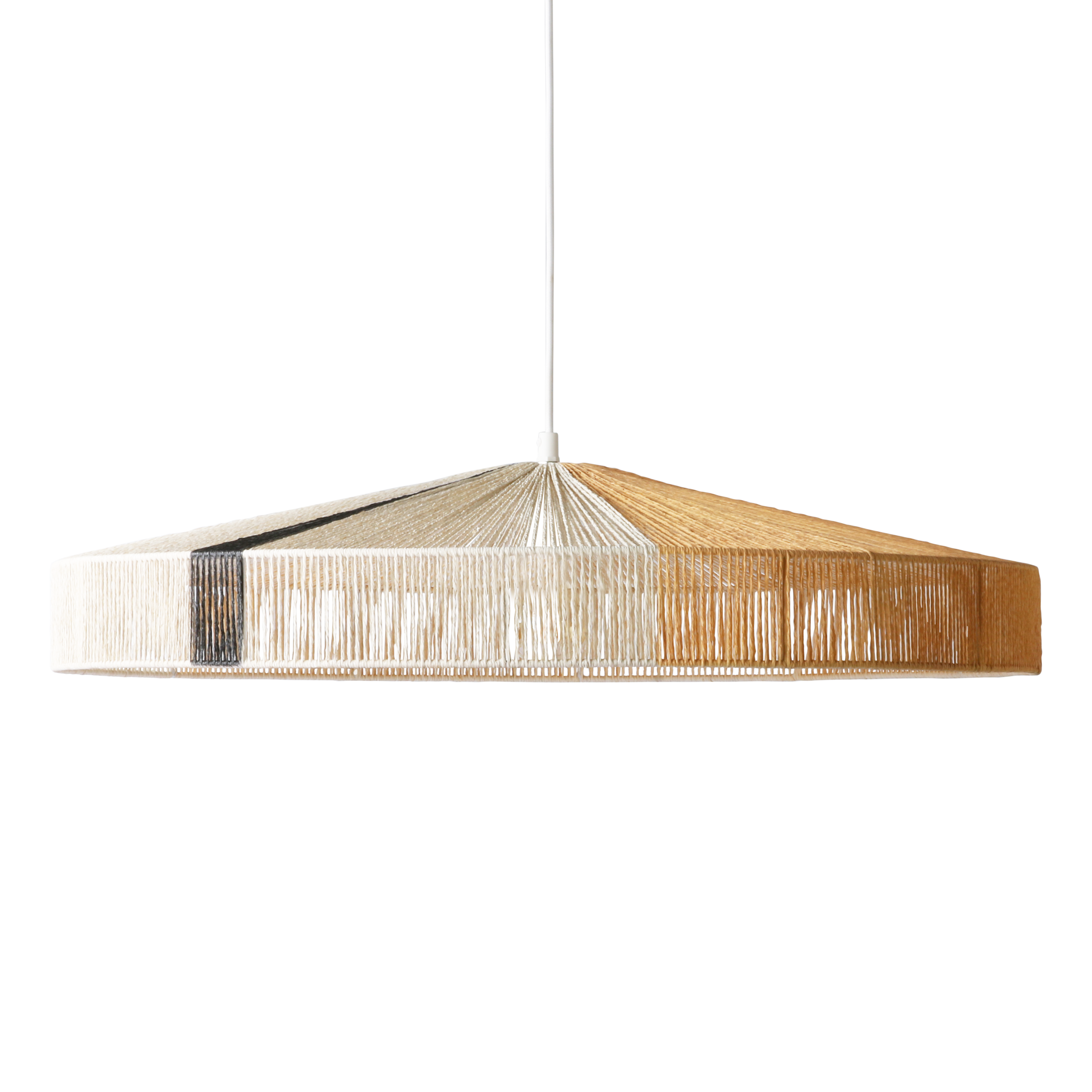HKliving Pendant Rope Hanglamp - Black Stripe