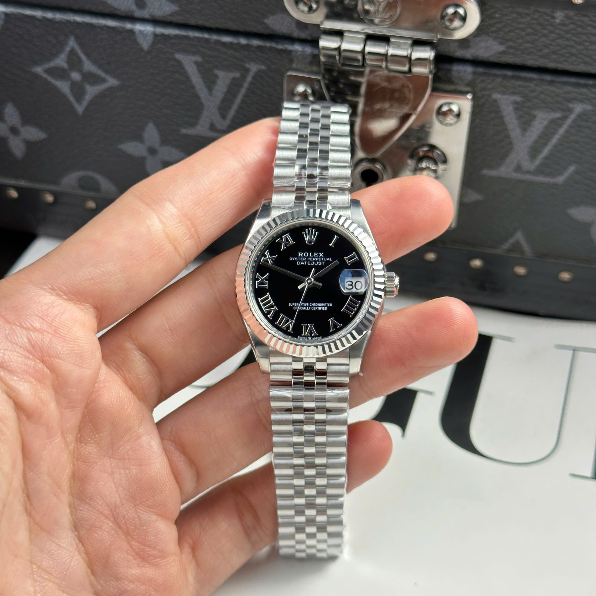 Rolex Datejust 316L Steel Black Dial 31mm Jub THBF Replica