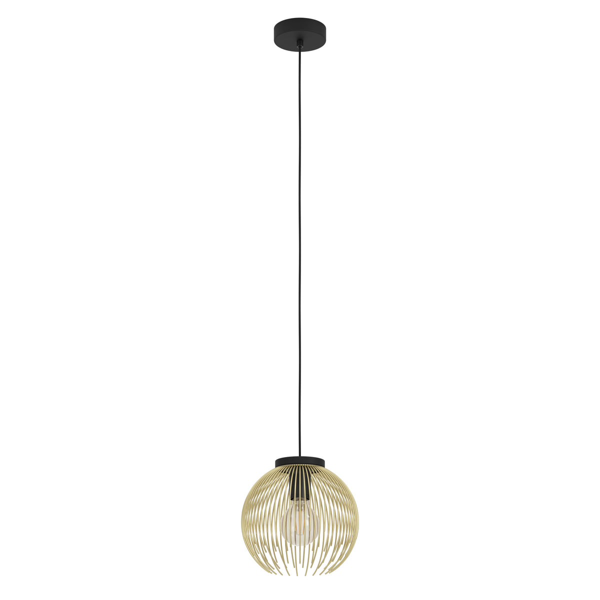 EGLO hanglamp Venezuela - e27 - ø 23,5 cm - goud/zwart
