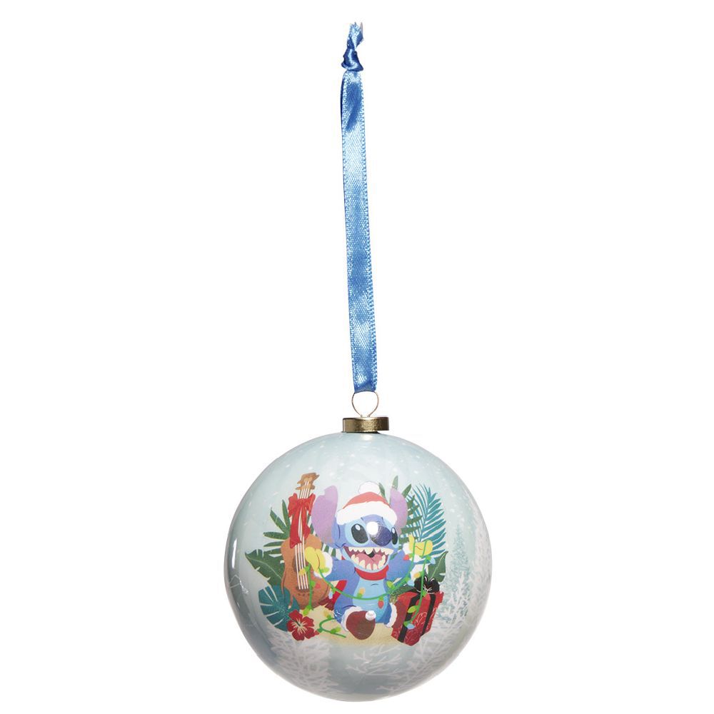 Boule de No&euml;l Disney Stitch bleu Ø7,5cm