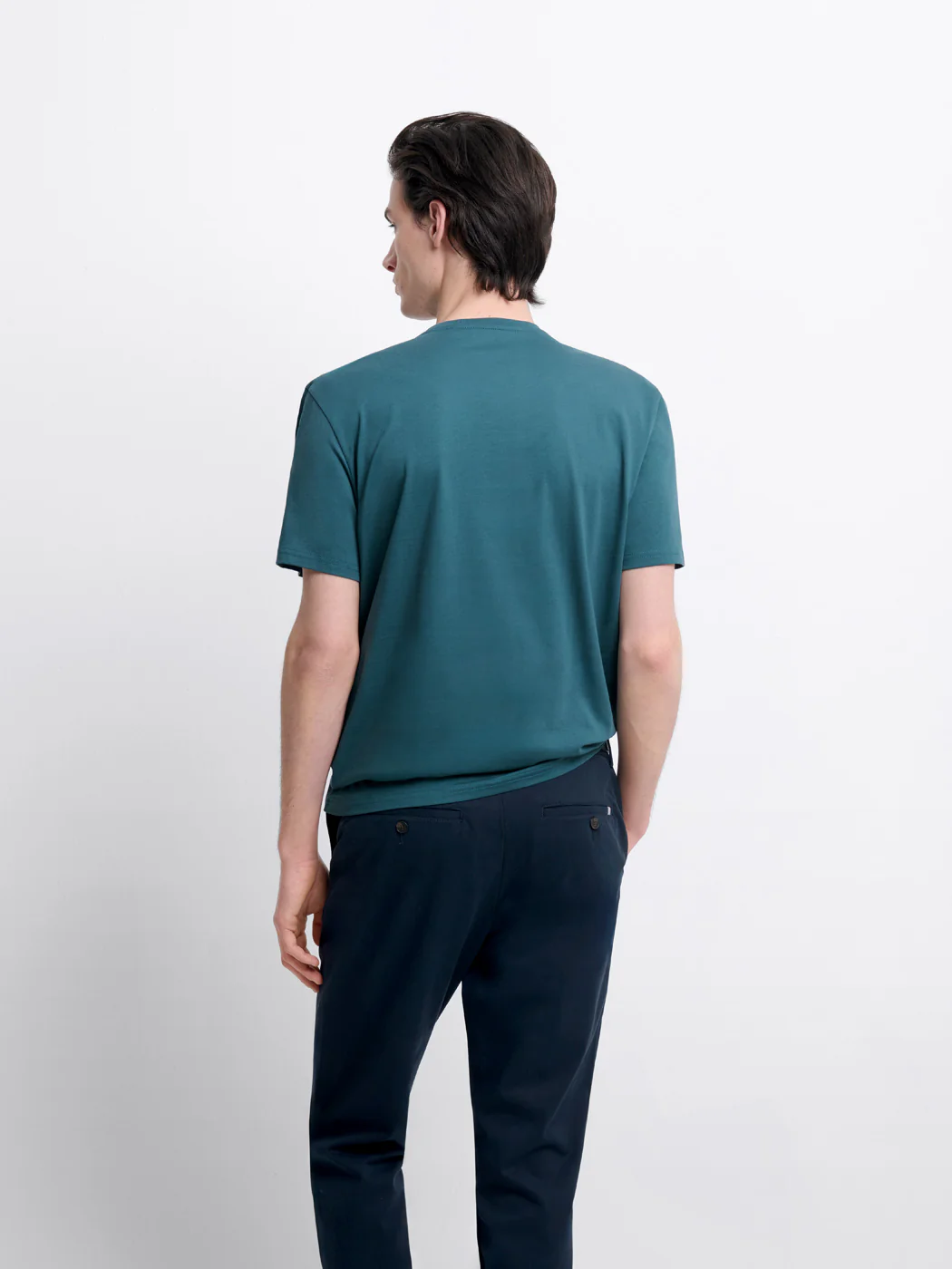 T-shirt col V en coton Supima®