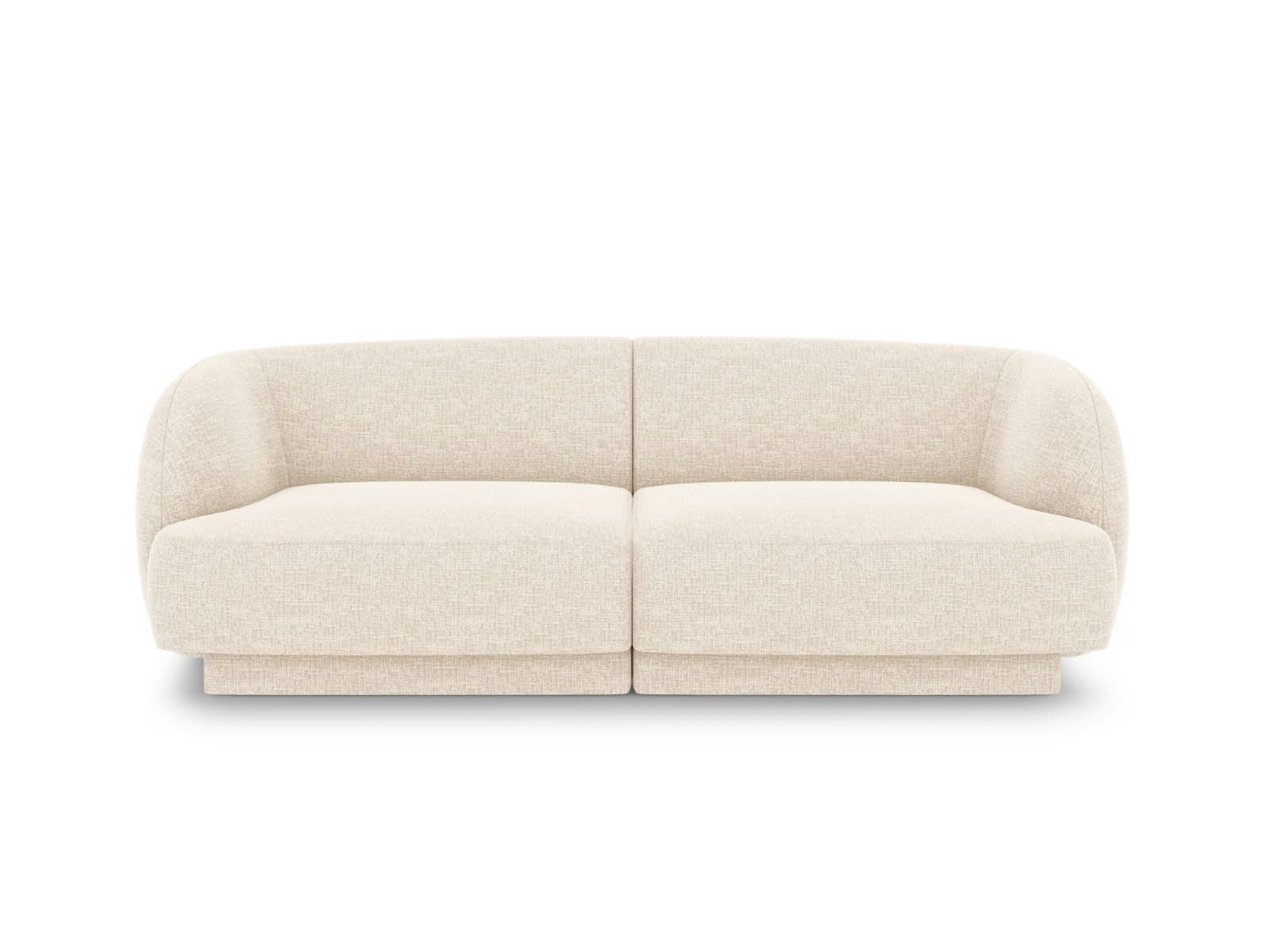 MILEY - Canapé 2 places en tissu chenille beige clair