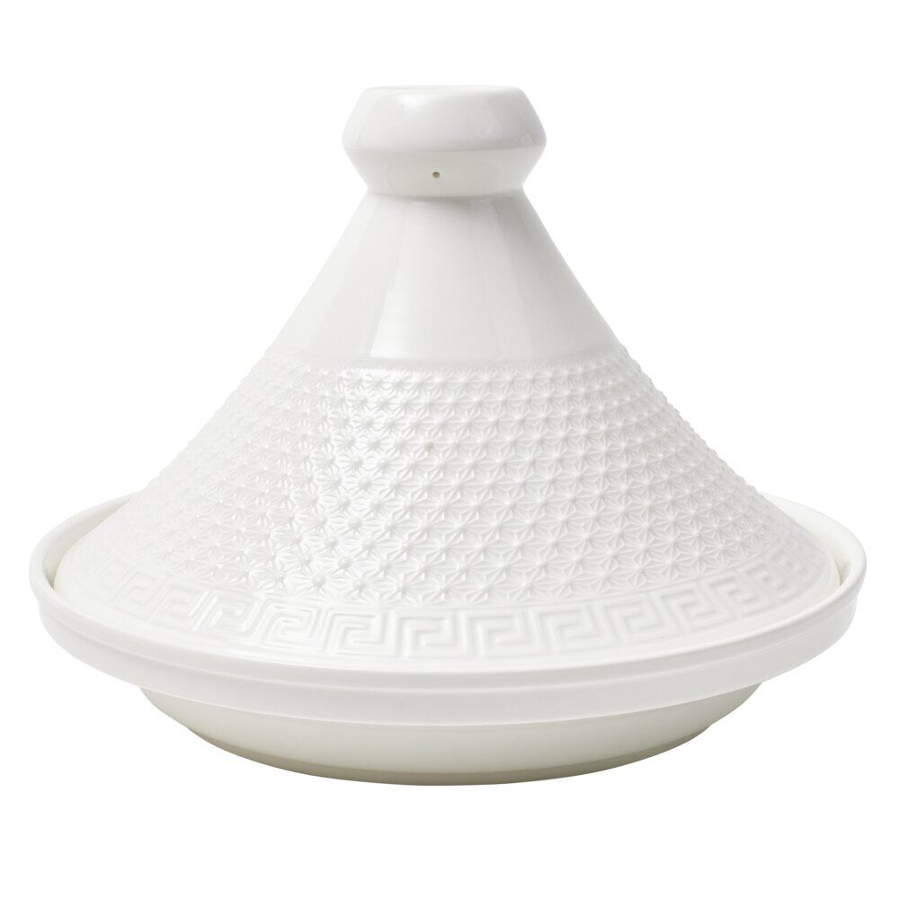 Tajine de présentation céramique blanc Ø25,5xH18cm