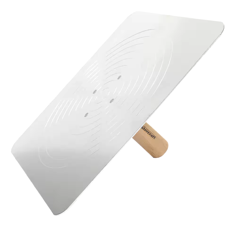 Mastercraft Aluminum Hawk, with Wooden Handle,  Plaster & Drywall Tool, 13 x 13-in