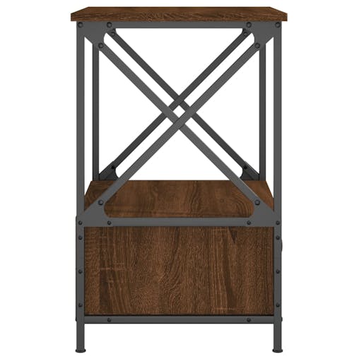 NNEVL Bedside Tables 2 pcs Brown Oak 50x41x65 cm Engineered Wood