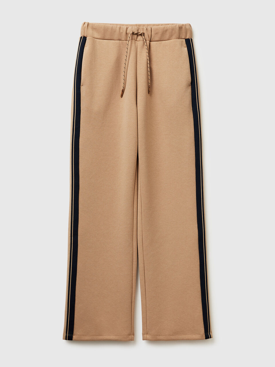 Trousers with striped side bands