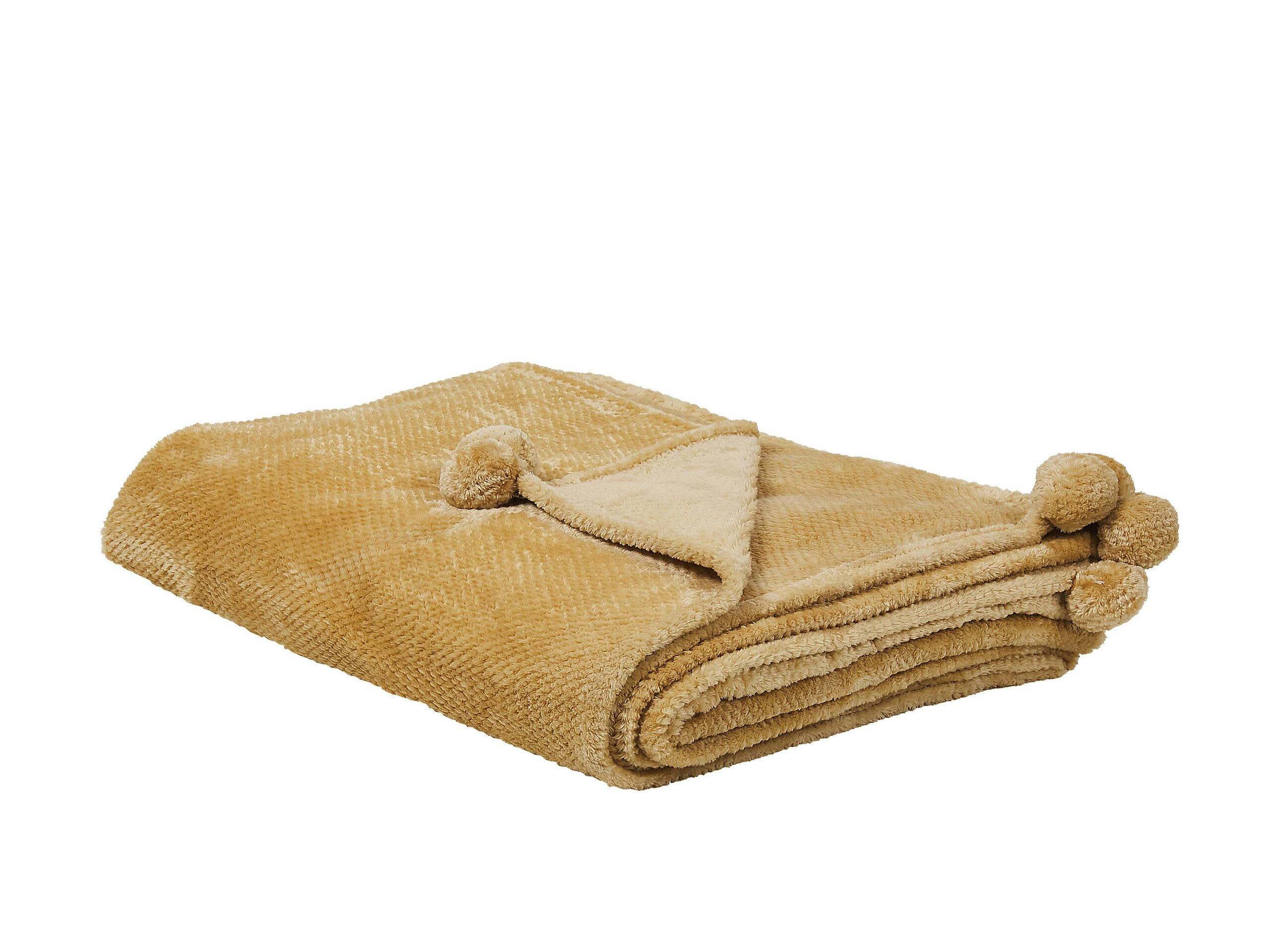 SAITLER - Couverture en polyester jaune 200x150cm