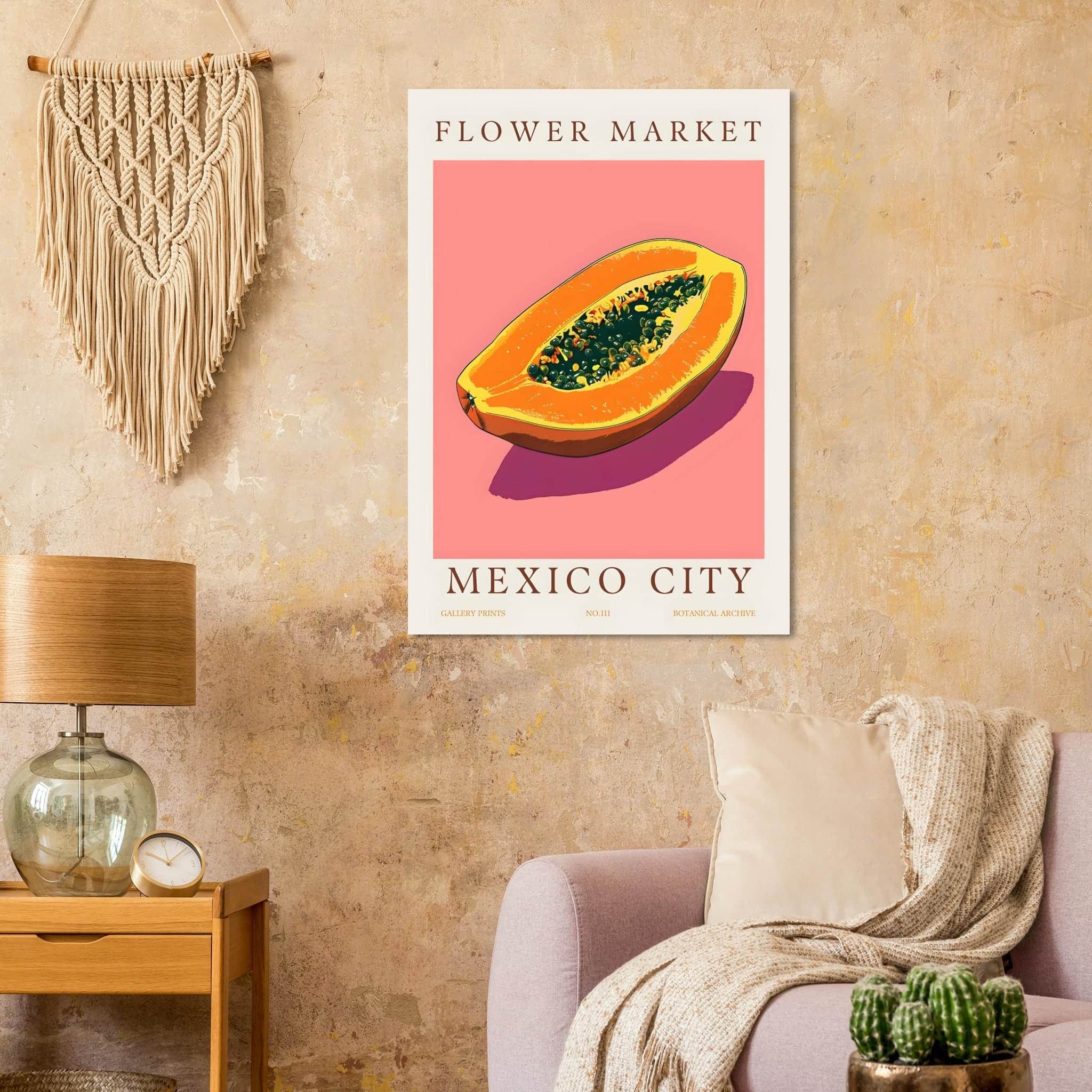 Artfulprints Flower market - Mexico City  poster 70x100 cm