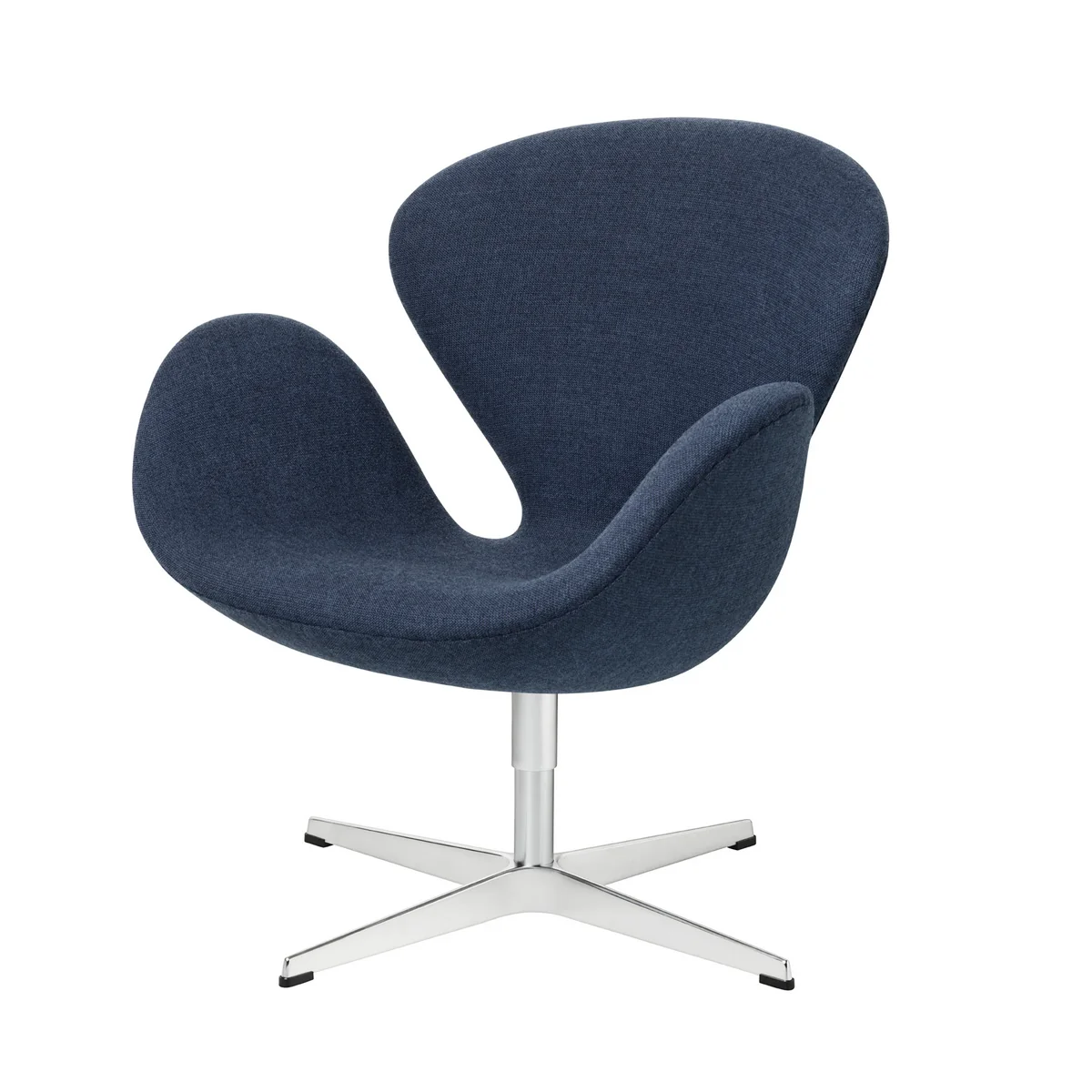 Fritz Hansen - Swan Sessel, Aluminium gebürstet matt / Capture blau 6001