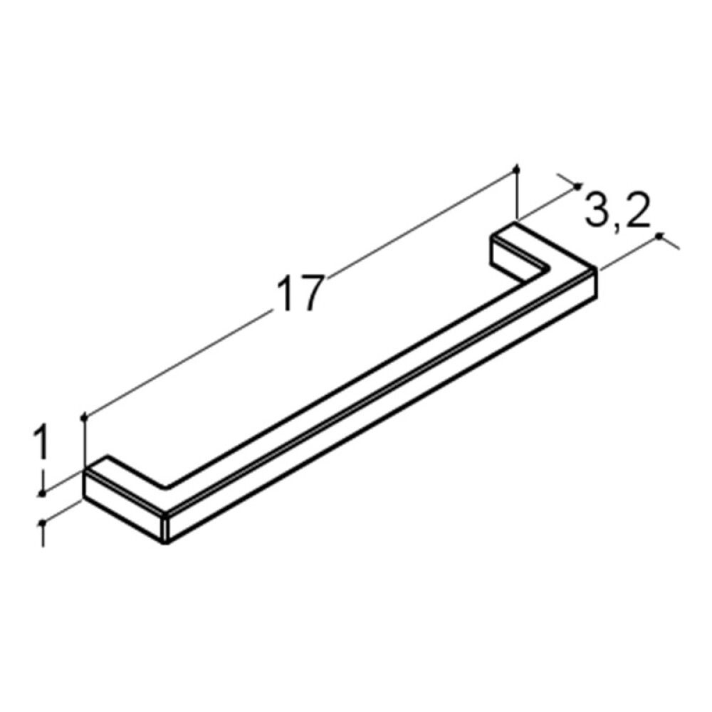 HÅNDTAK SCANBAD BASE MESSING 170MM