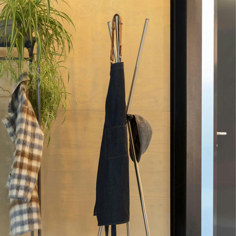 DARWIN - Porte-manteaux trépied en métal argent