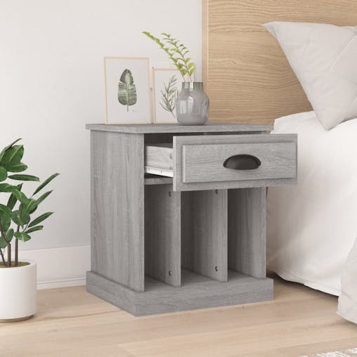 NNEVL Bedside Cabinets 2 pcs Grey Sonoma 43x36x50 cm