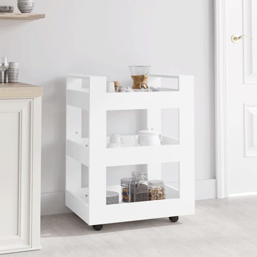 NNEVL Kitchen Trolley White 60x45x80 cm Engineered Wood