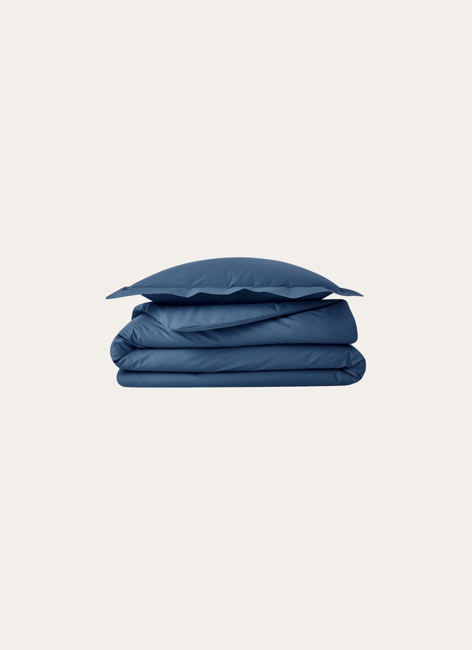 HOUSSE DE COUETTE UNIE EN PERCALE DE COTON JEAN