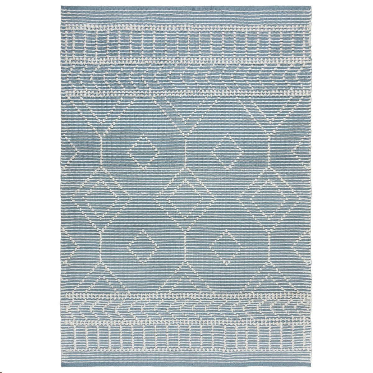 ROBY - Tapis de salon en Polyester recyclé Bleu ciel 160x230 cm