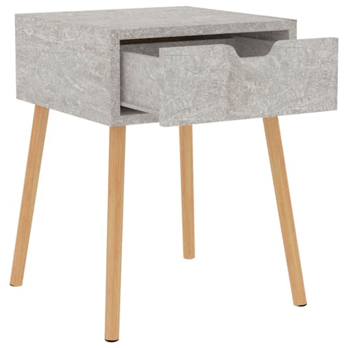 NNEVL Bedside Cabinets 2 pcs Concrete Grey 40x40x56 cm Chipboard